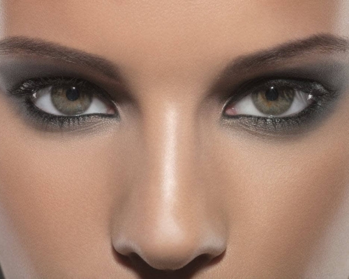 Close-up portrait of young woman's eyes